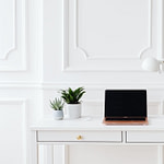 a laptop on a table