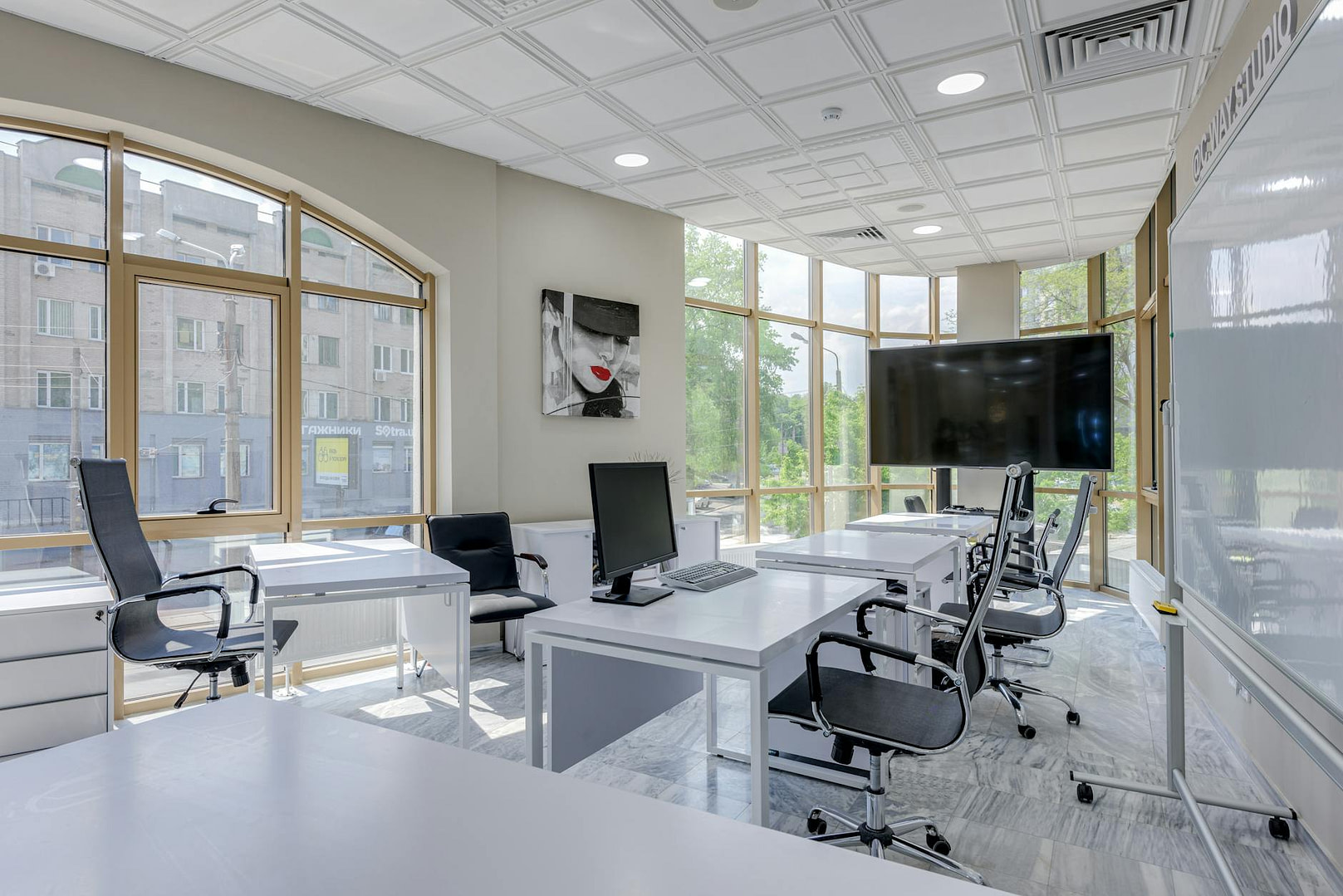 How to Launch a Digital Product The 12-Step Blueprint From Idea to Income 7 office interior design with black office rolling chairs and white tables
