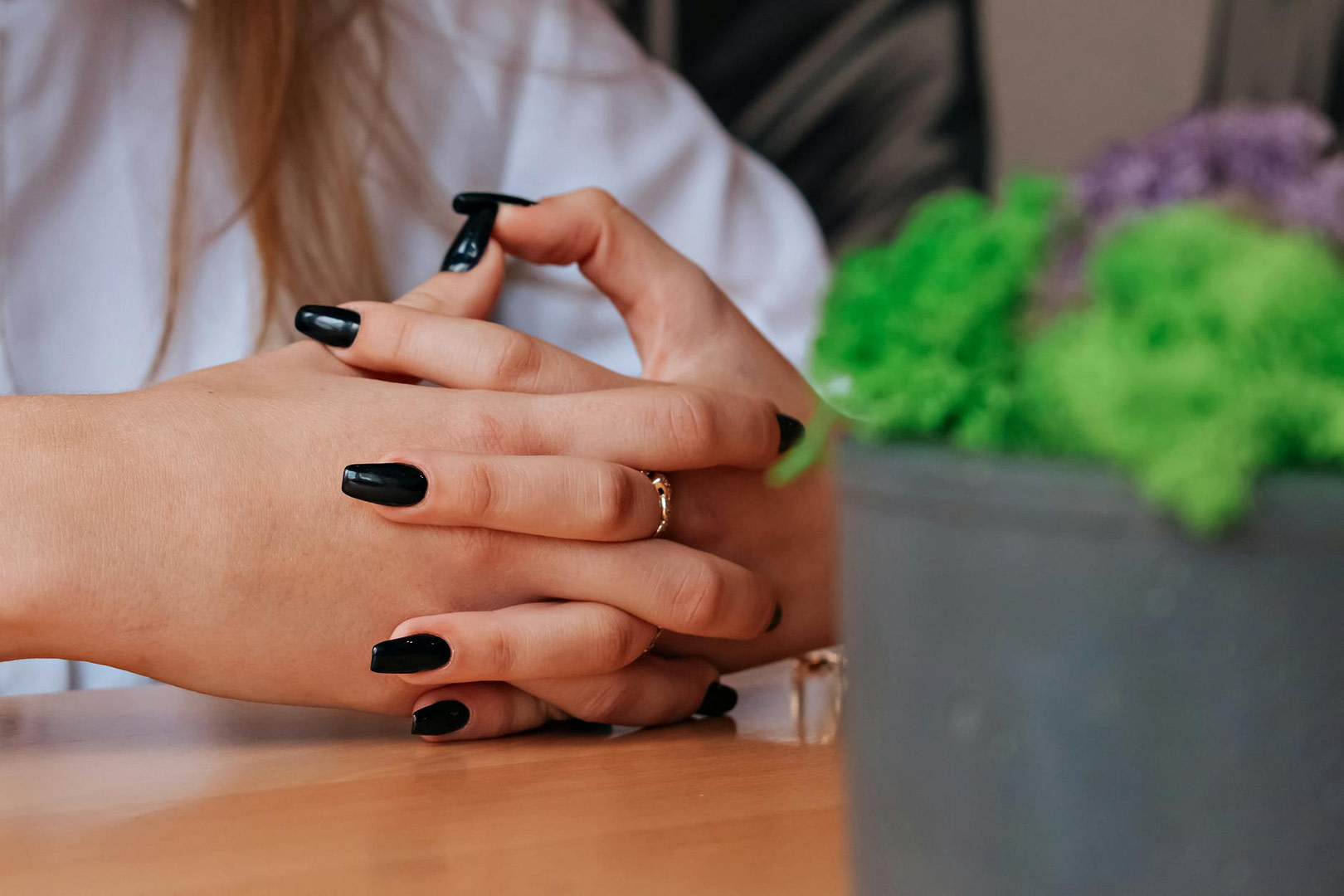 close up shot of a black nails