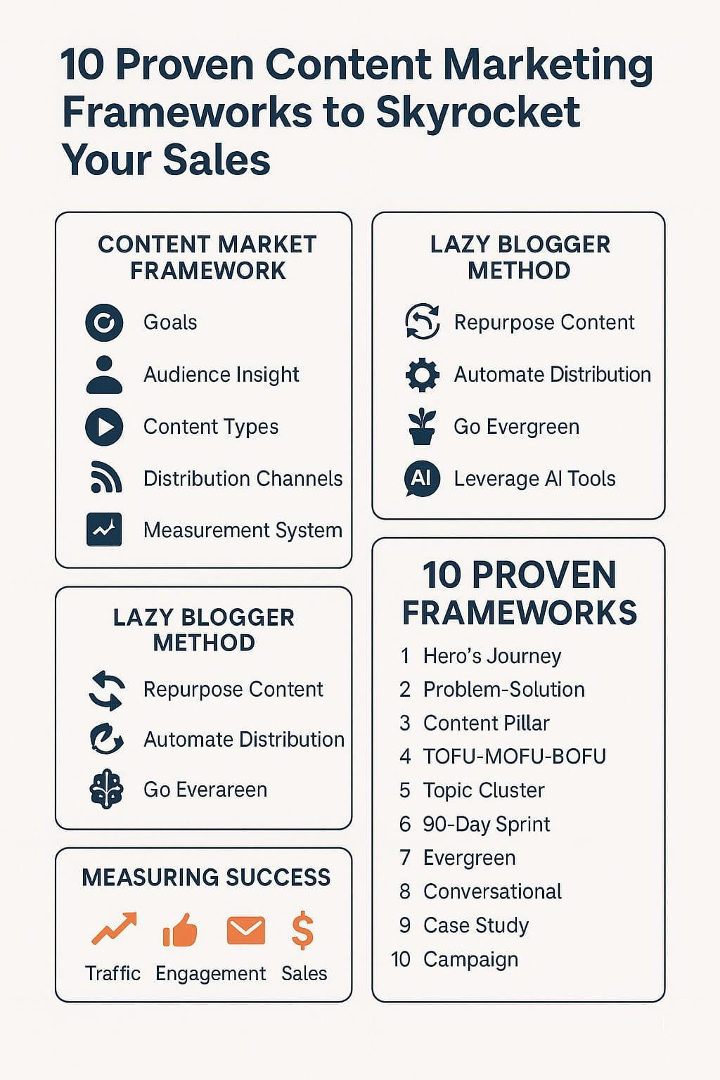 content marketing frameworks,content marketing strategy,content marketing for lead generation,content marketing plan for sales,how to build a content marketing framework,best content marketing framework for small businesses,step by step content marketing strategy,content marketing frameworks for beginners,lazy blogger method content marketing,content frameworks to boost conversions,hybrid content marketing framework,content repurposing hacks