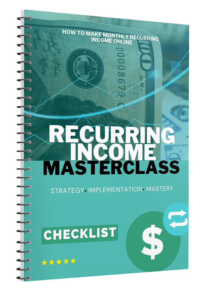 recurring income masterclass checklist min What are the fast-action bonuses included in the Recurring Income Masterclass